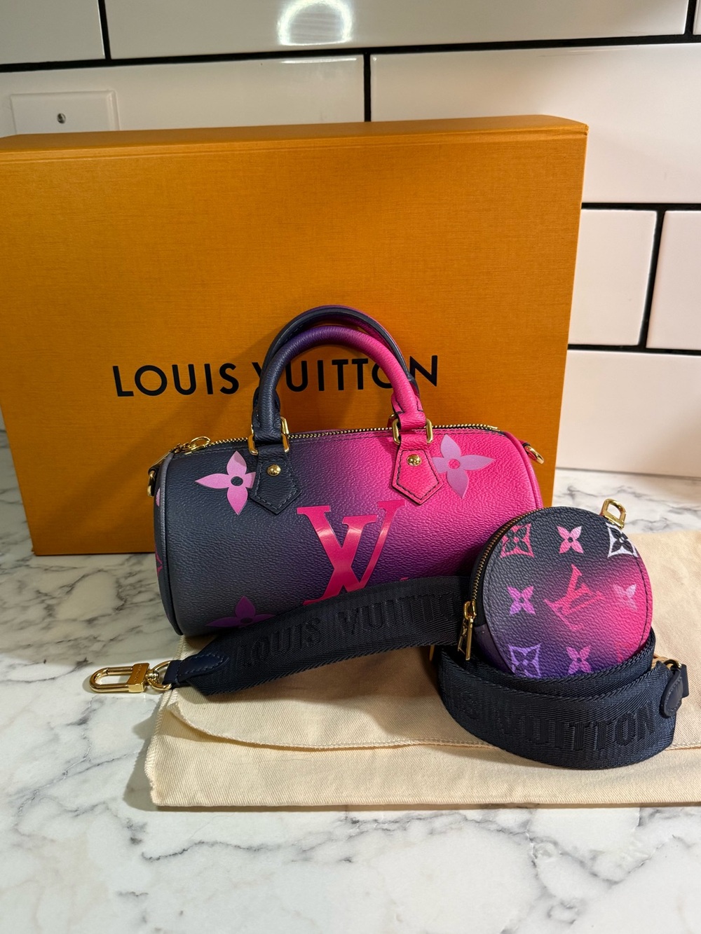 Louis Vuitton Papillion BB Midnight Fuschia